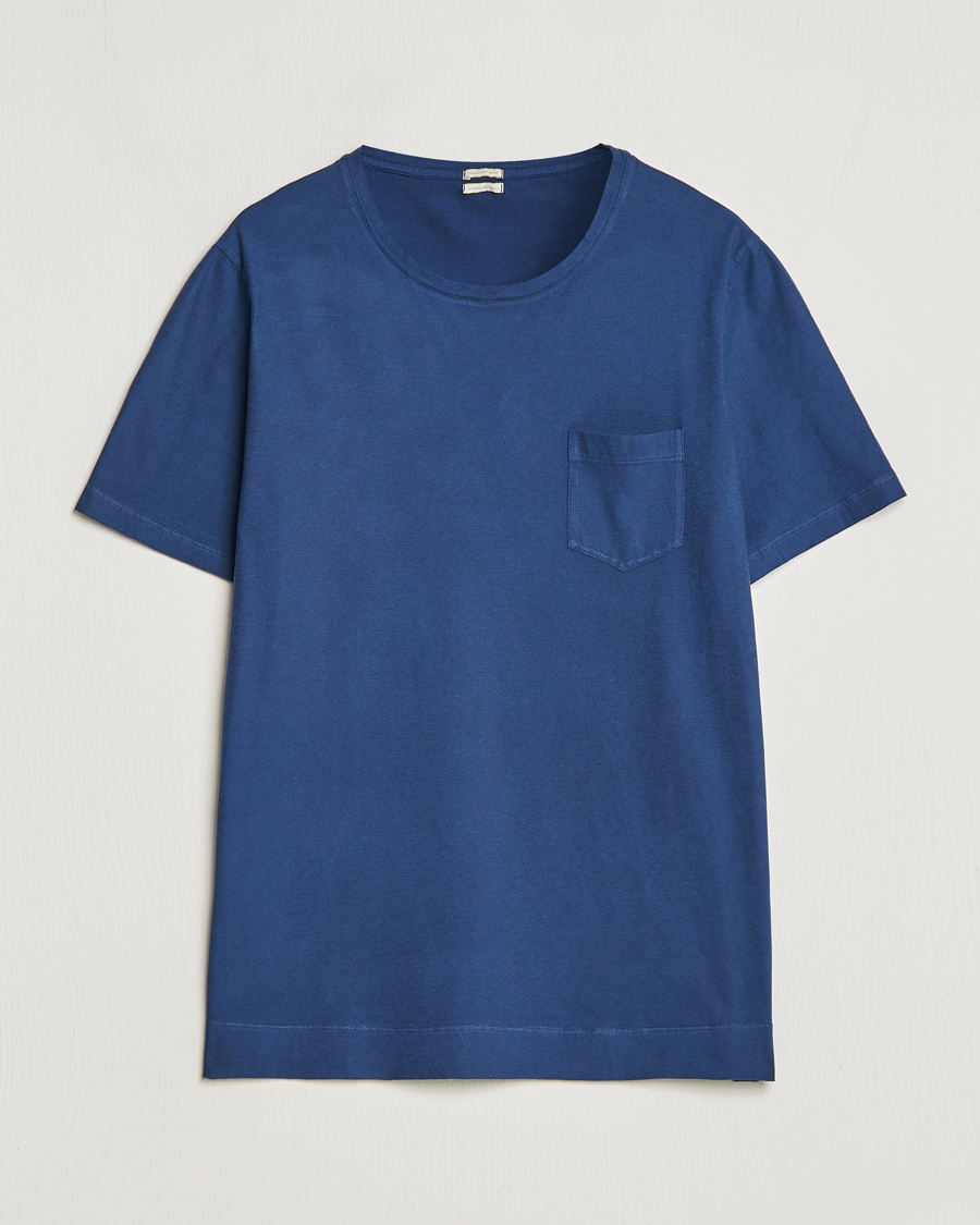 Men |  | Massimo Alba | Panarea Cotton Jersey T-Shirt Navy