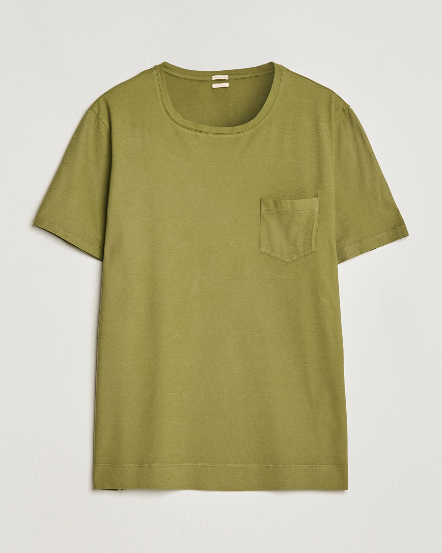 Men | T-Shirts | Massimo Alba | Panarea Cotton Jersey T-Shirt Olive