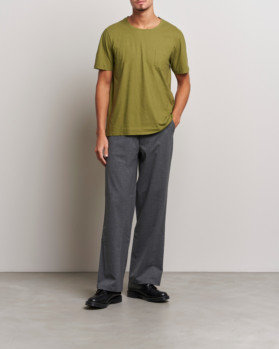 Men | T-Shirts | Massimo Alba | Panarea Cotton Jersey T-Shirt Olive