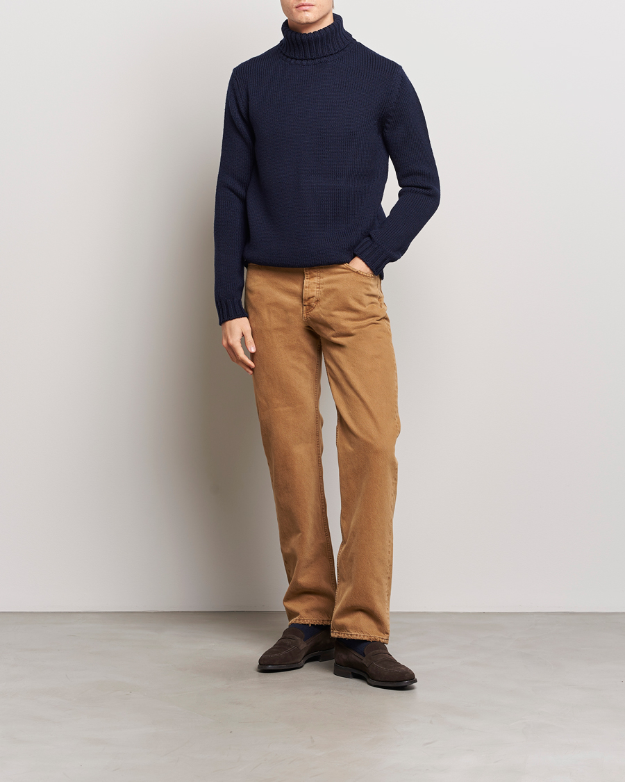 Men | Sweaters & Knitwear | Massimo Alba | Karl Knit Rollneck Navy