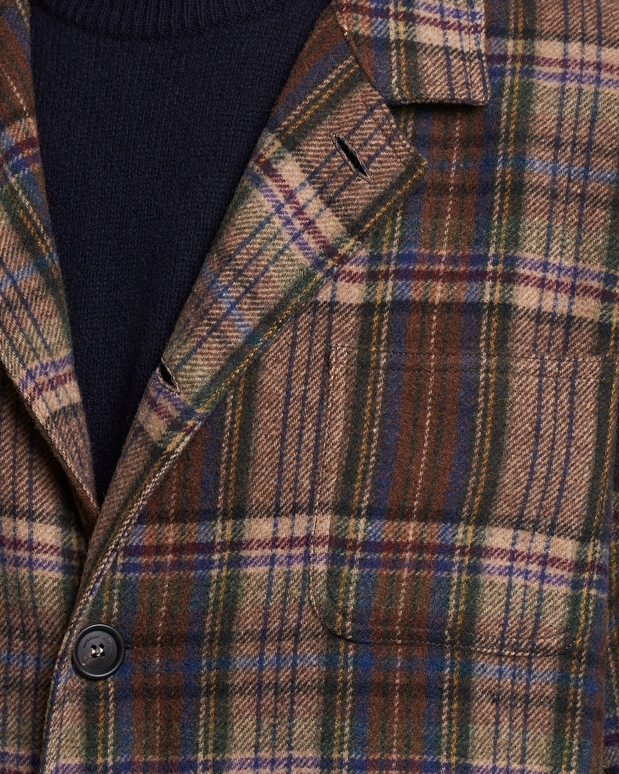 Men | Coats & Jackets | Massimo Alba | Florida Soft Wool Shirt Jacket Brown Check