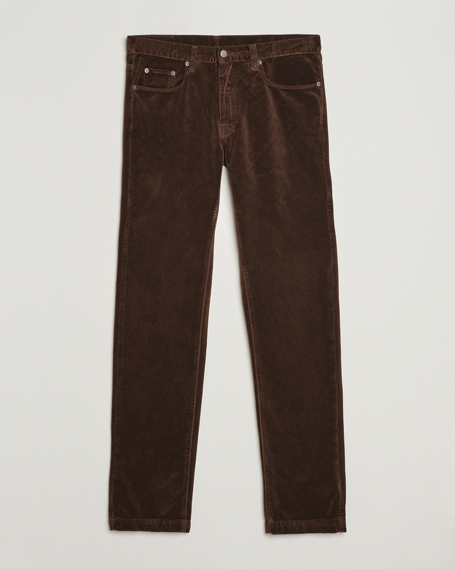 Men | Trousers | Massimo Alba | Regular Fit Velvet 5-Pocket Pants Chestnut