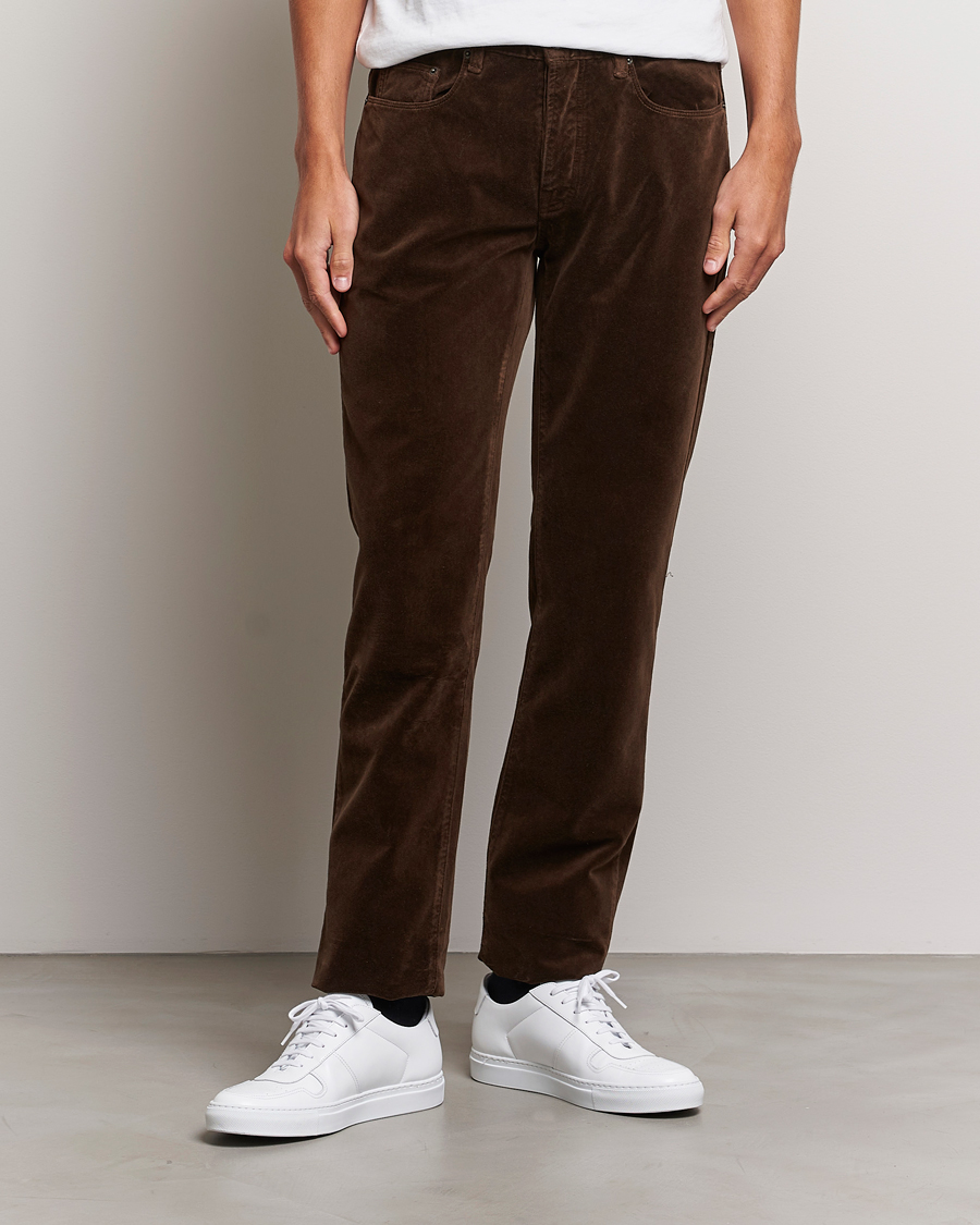 Men |  | Massimo Alba | Regular Fit Velvet 5-Pocket Pants Chestnut