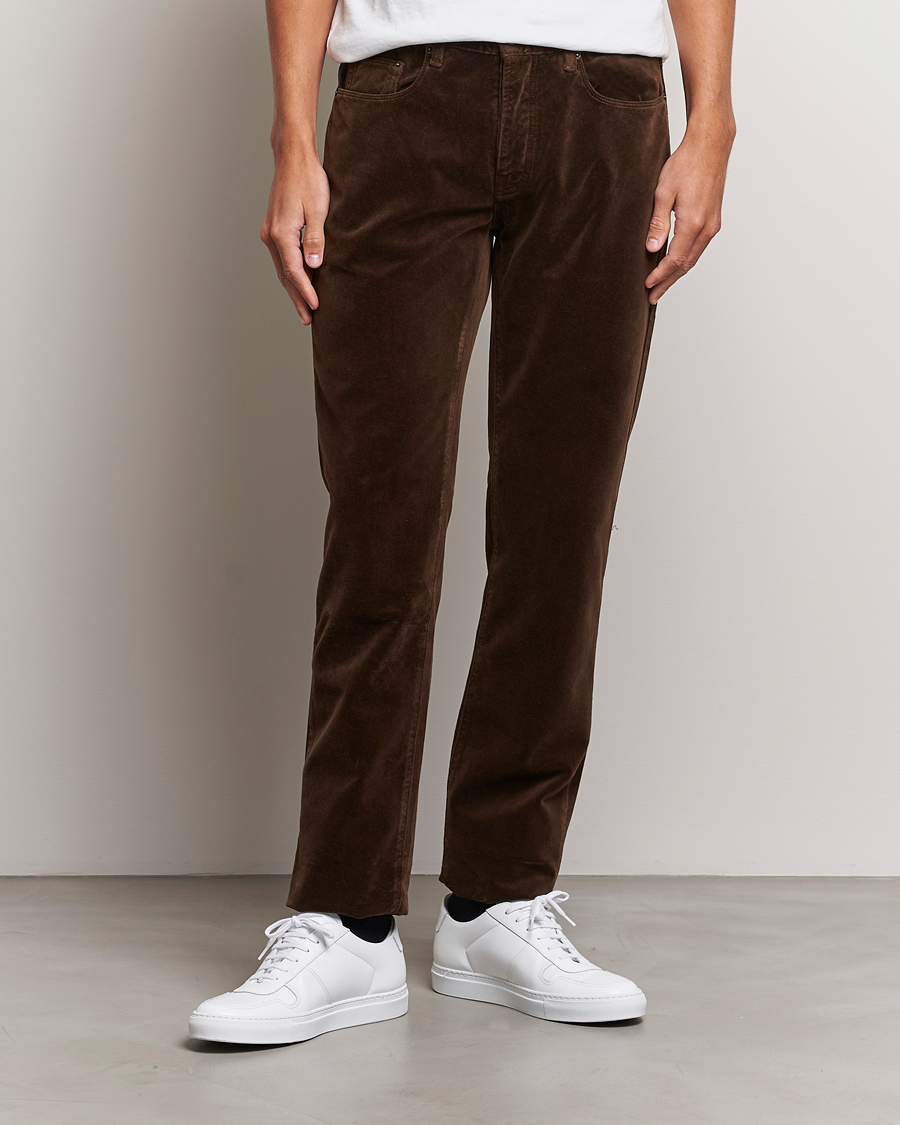 Men | Trousers | Massimo Alba | Regular Fit Velvet 5-Pocket Pants Chestnut