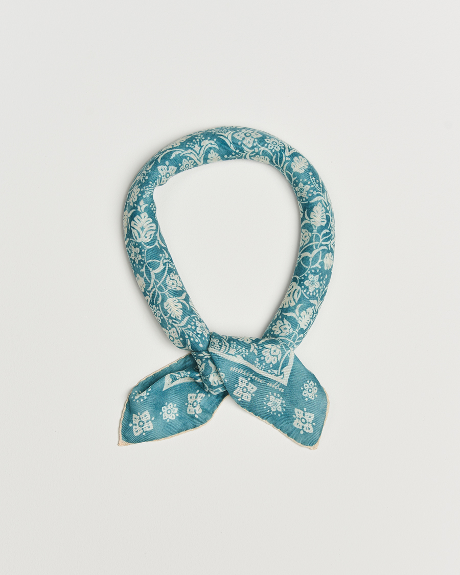 Men | Massimo Alba Printed Cashmere Bandana Turchese | Massimo Alba | Printed Cashmere Bandana Turchese