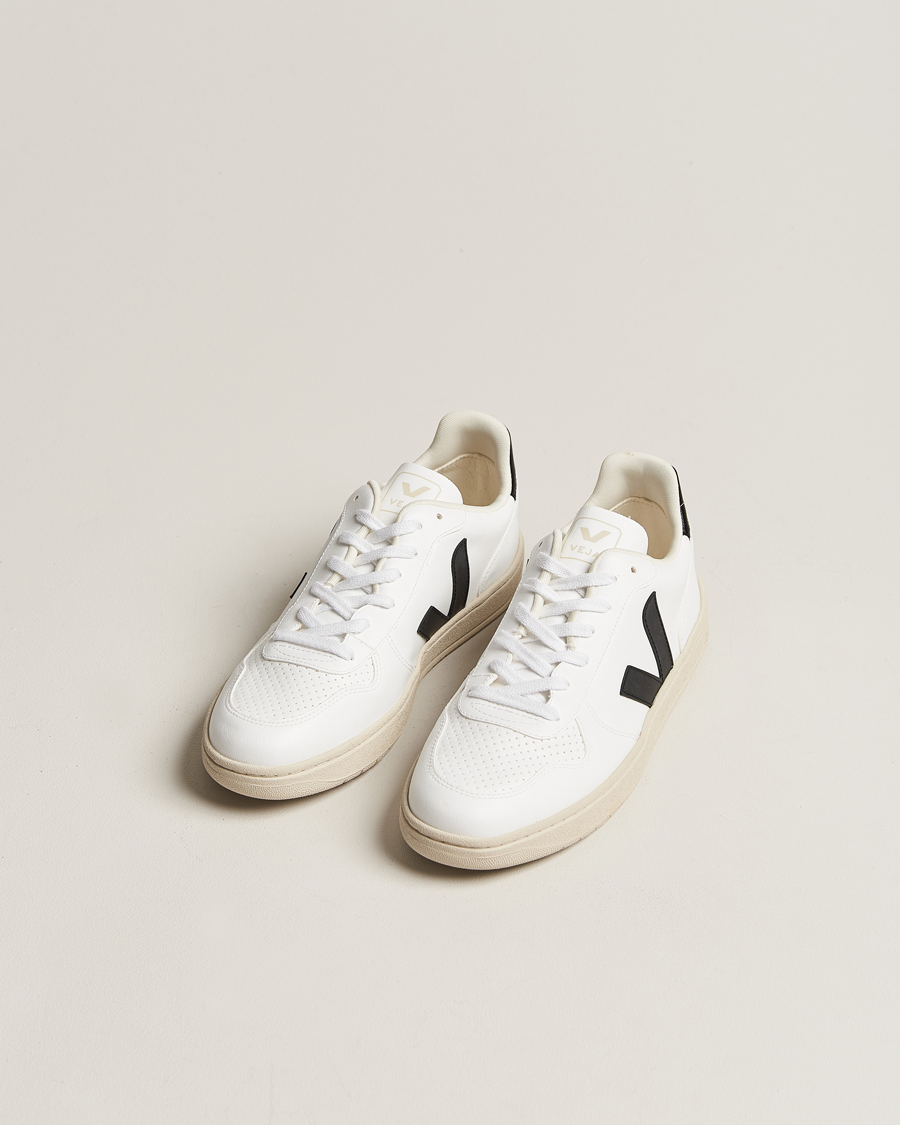 Men |  | Veja | V-10 Vegan Leather Sneaker White/Black