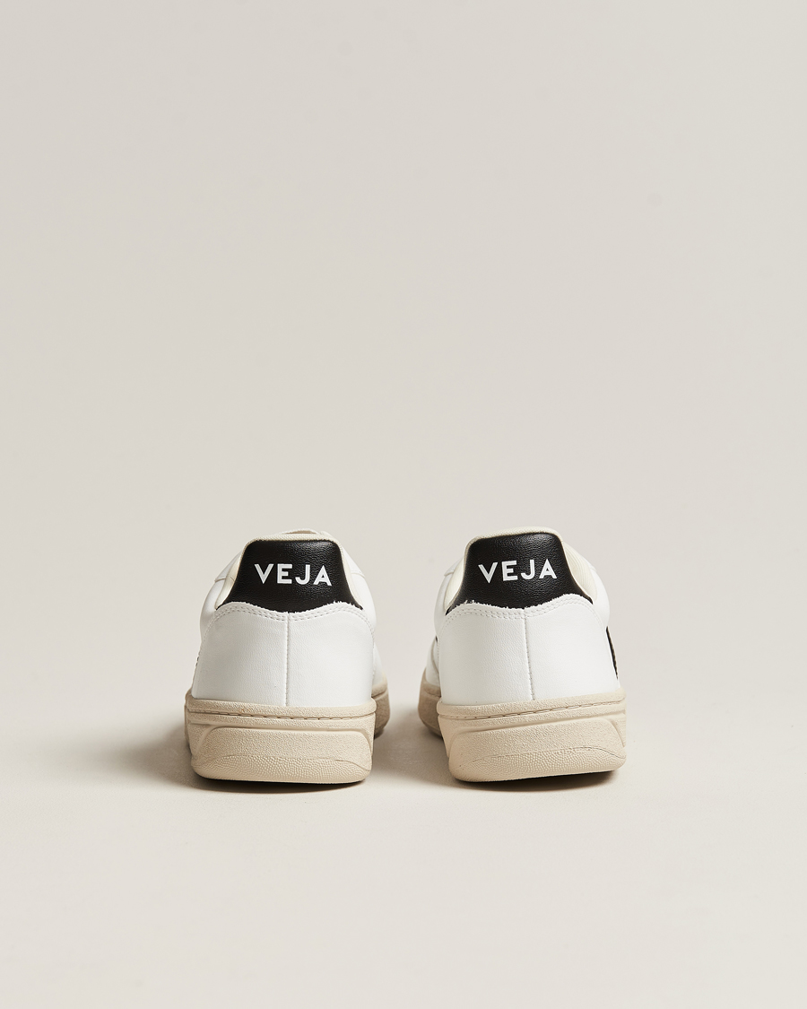 Veja V-10 Vegan Leather Sneaker White/Black at CareOfCarl.com