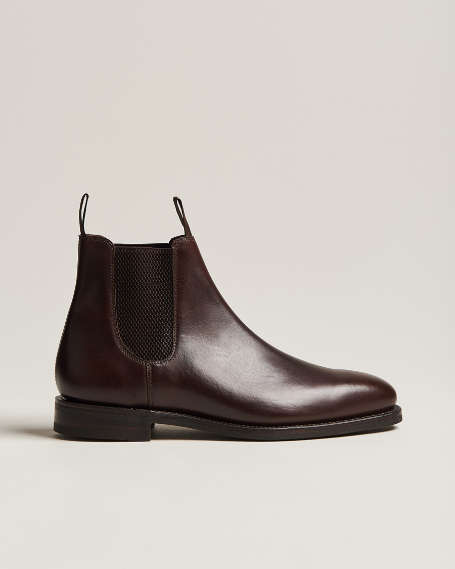 Men | Boots | Loake 1880 | Emsworth Chelsea Boot Dark Brown Leather