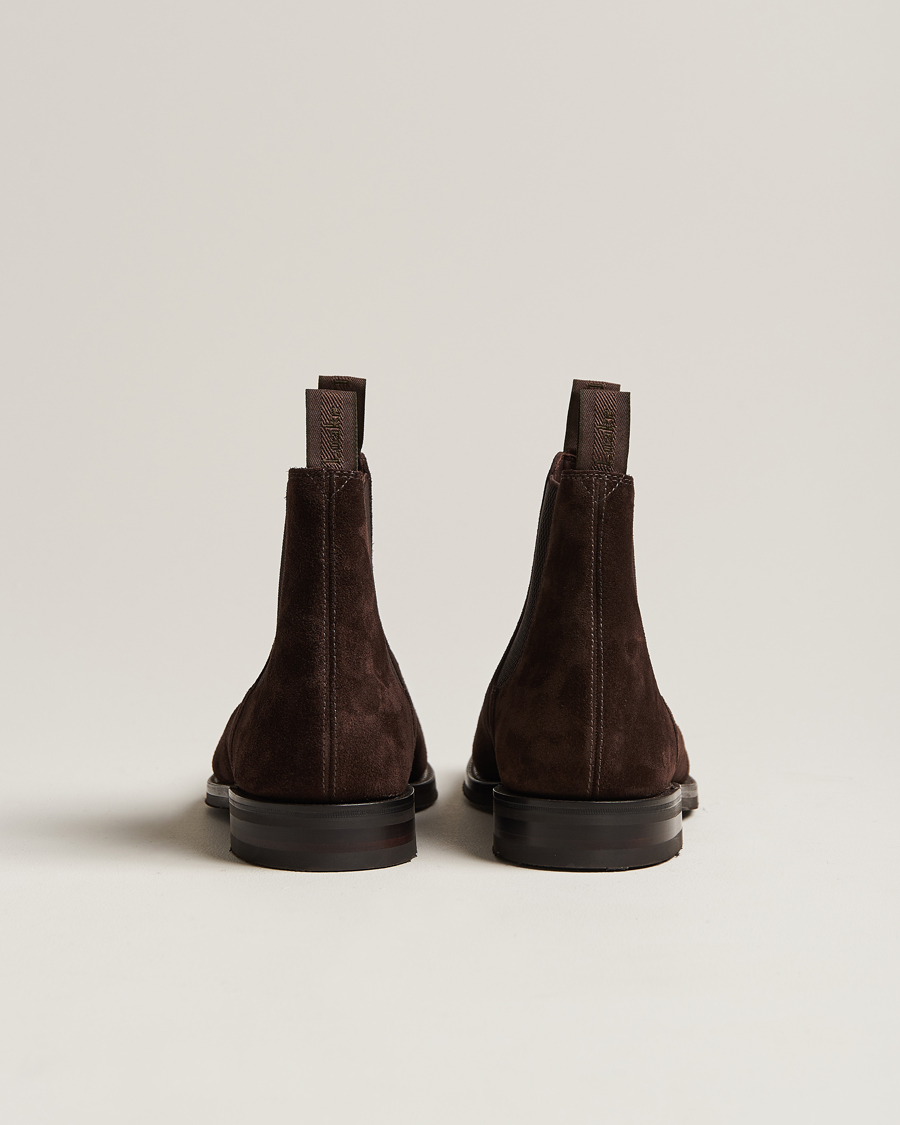 Men | Boots | Loake 1880 | Emsworth Chelsea Boot Dark Brown Suede