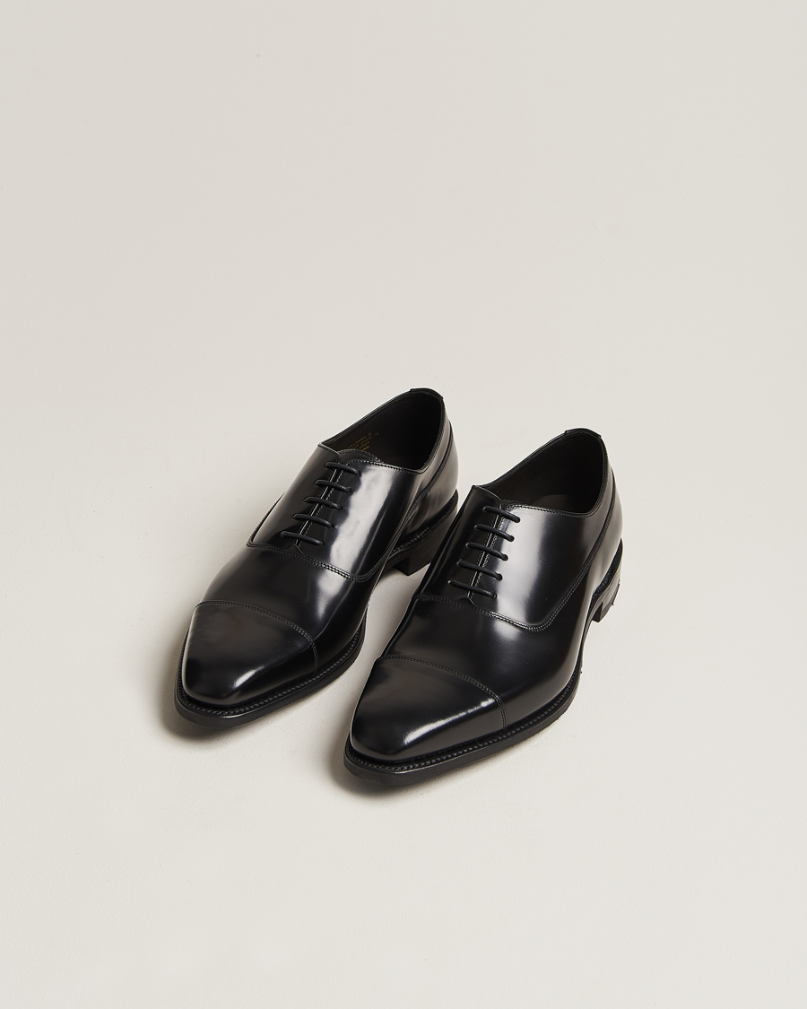 Men | Oxford Shoes | Loake Shoemakers | Truman Polished Oxford Toe Cap Black