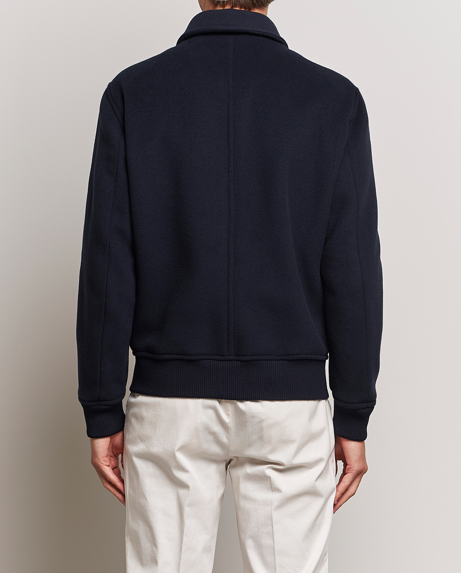 Men | Coats & Jackets | Kiton | Wool/Cashmere Bomber Jacket Navy