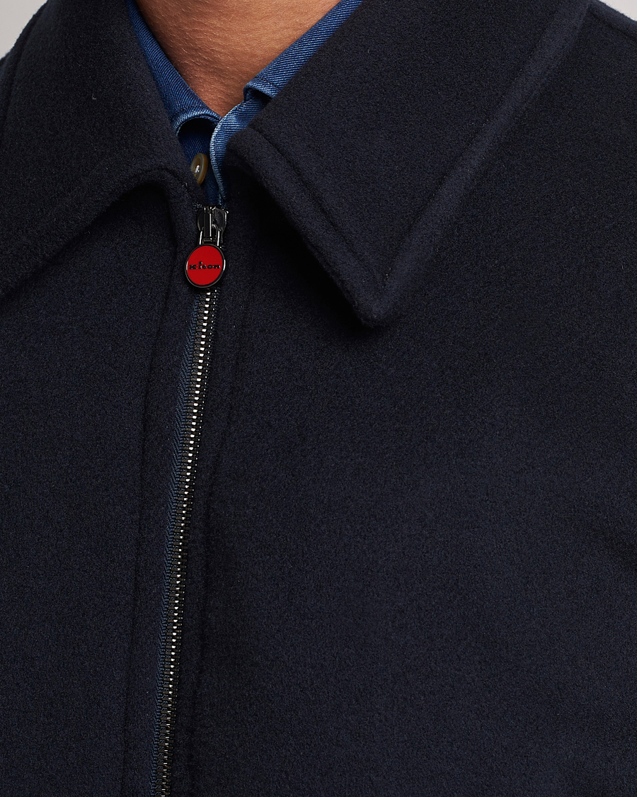 Men | Coats & Jackets | Kiton | Wool/Cashmere Bomber Jacket Navy