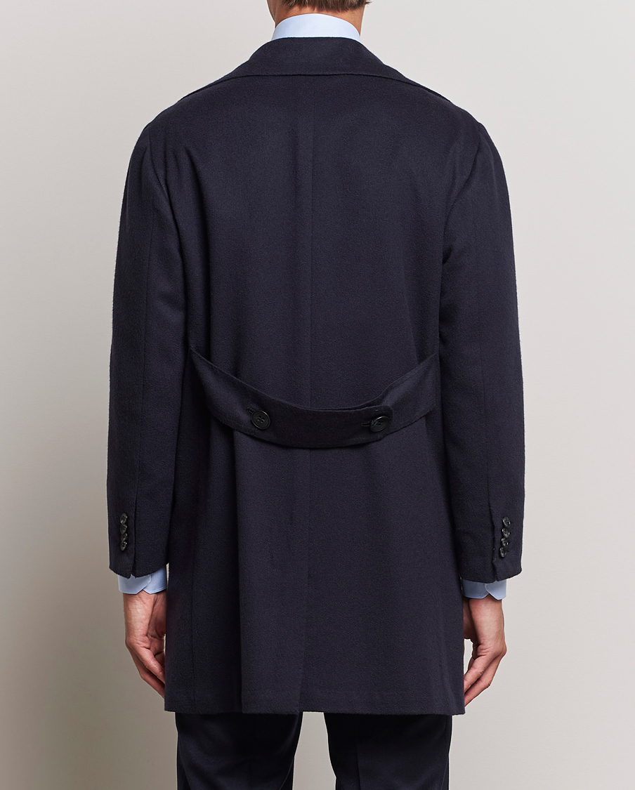 Men | Coats & Jackets | Kiton | Double Breasted Cashmere Coat Navy