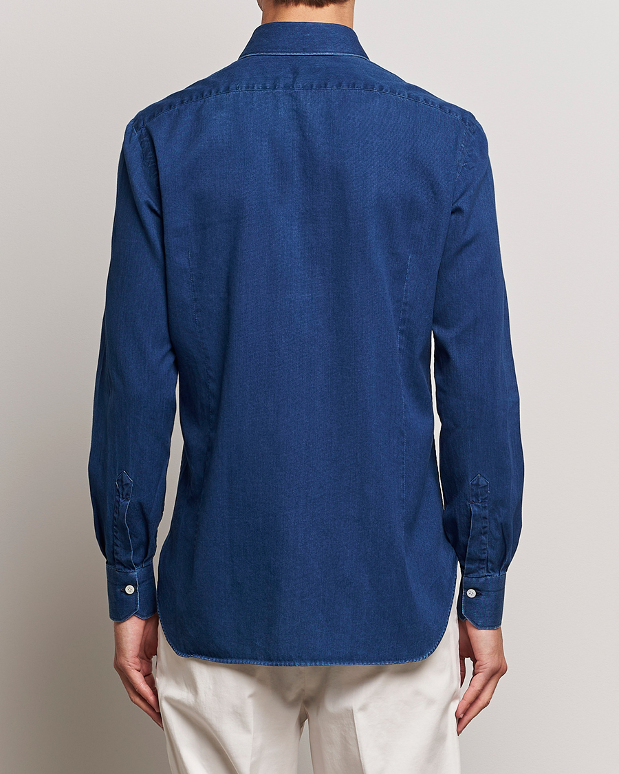 Men | Shirts | Kiton | Slim Fit Denim Shirt Medium Blue Wash