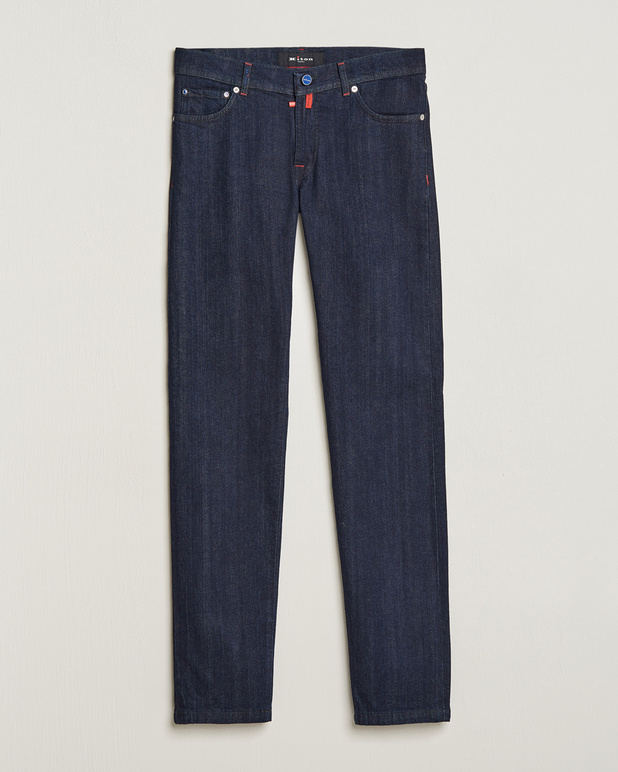 Men | Jeans | Kiton | Slim Fit Stretch Jeans Dark Blue Wash