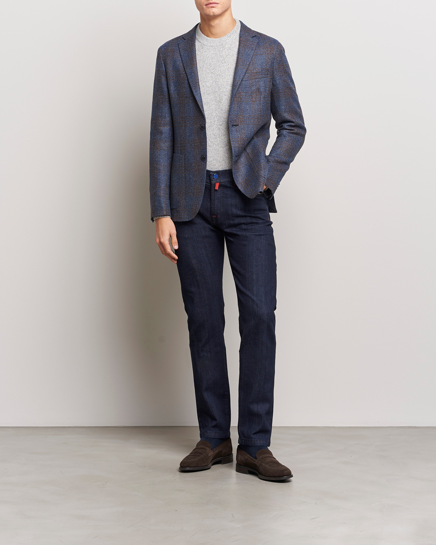 Men | Jeans | Kiton | Slim Fit Stretch Jeans Dark Blue Wash