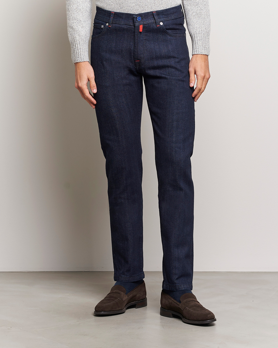 Men | Jeans | Kiton | Slim Fit Stretch Jeans Dark Blue Wash