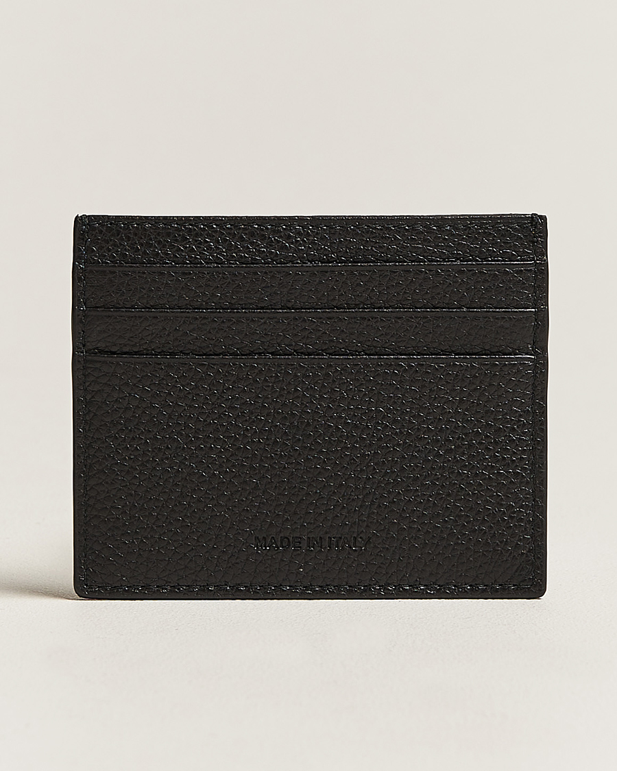 Men | Kiton Grain Leather Cardholder Black | Kiton | Grain Leather Cardholder Black