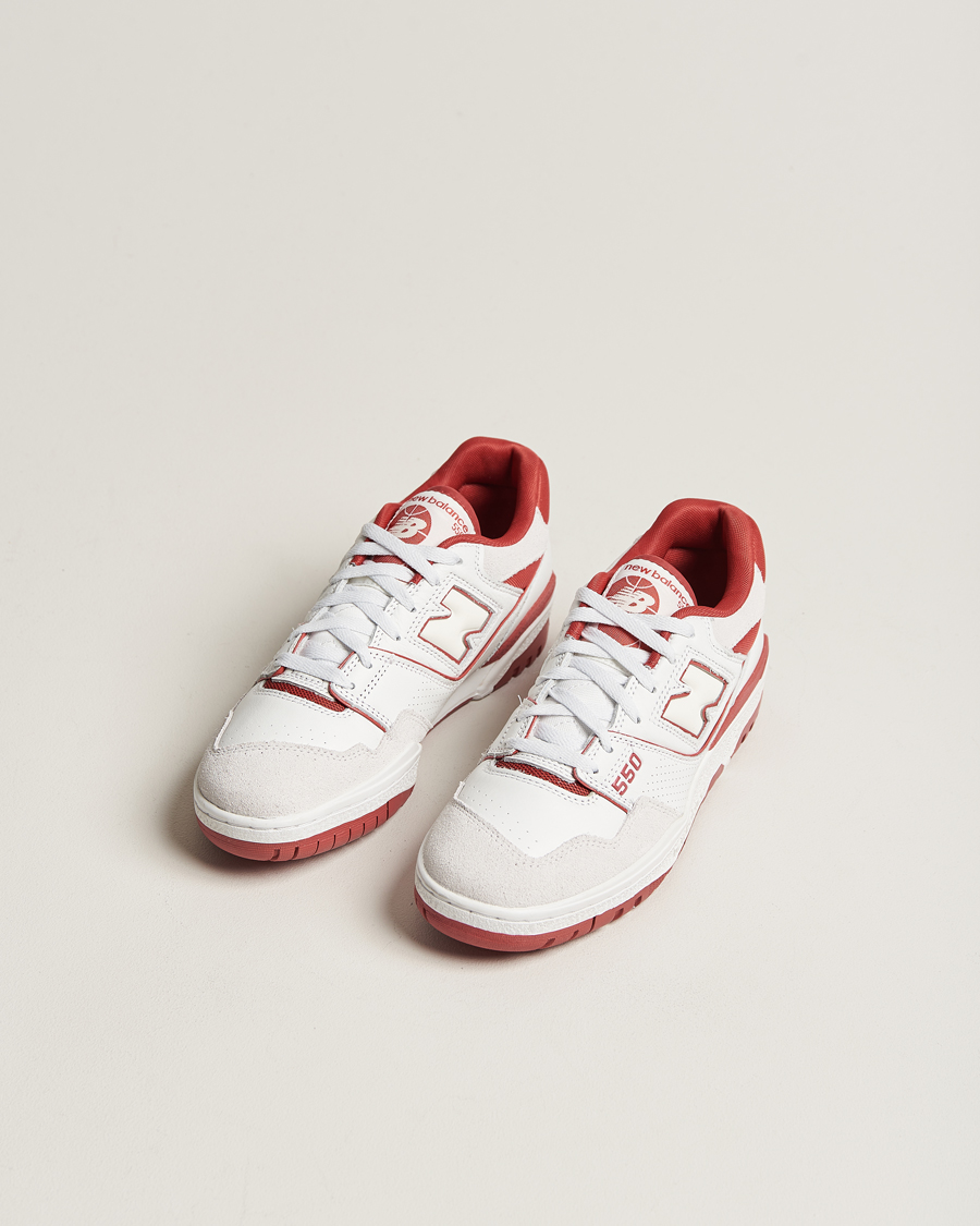 Men | White Sneakers | New Balance | 550 Sneakers White/Red