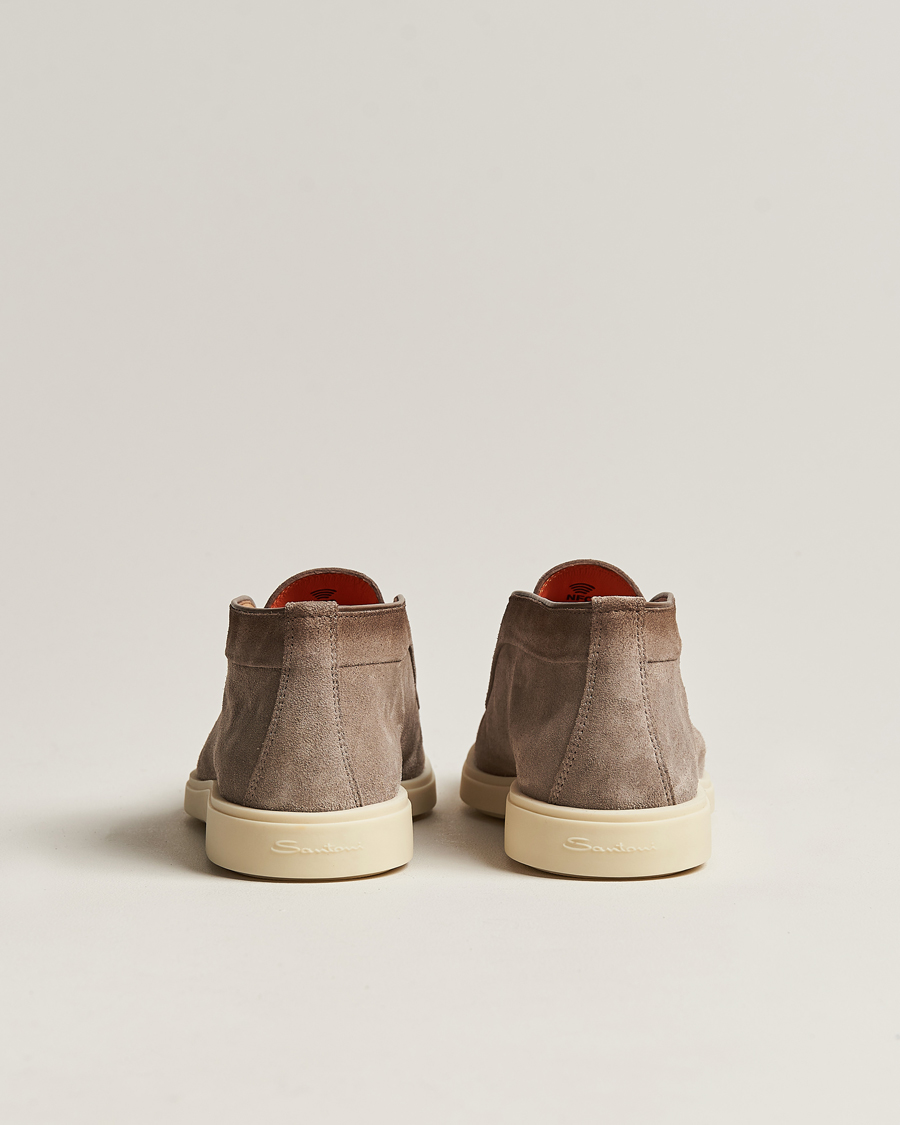 Men | Santoni Open Chukka Boots Taupe Suede | Santoni | Open Chukka Boots Taupe Suede