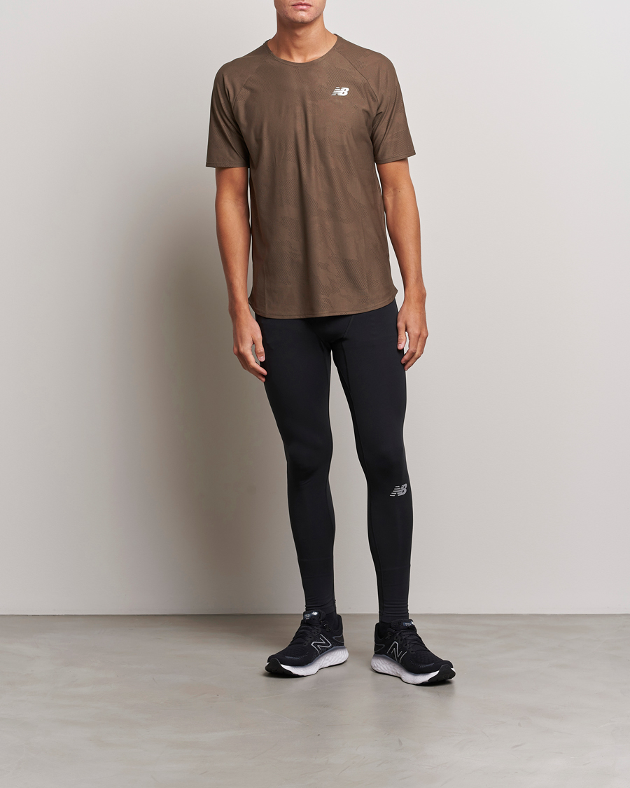 Men | T-Shirts | New Balance Running | Q Speed Jacquard T-Shirt Dark Mushroom