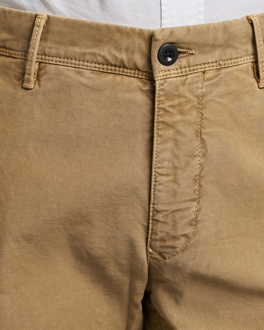 Men | Trousers | Incotex | Slim Fit Garment Dyed Slacks Khaki