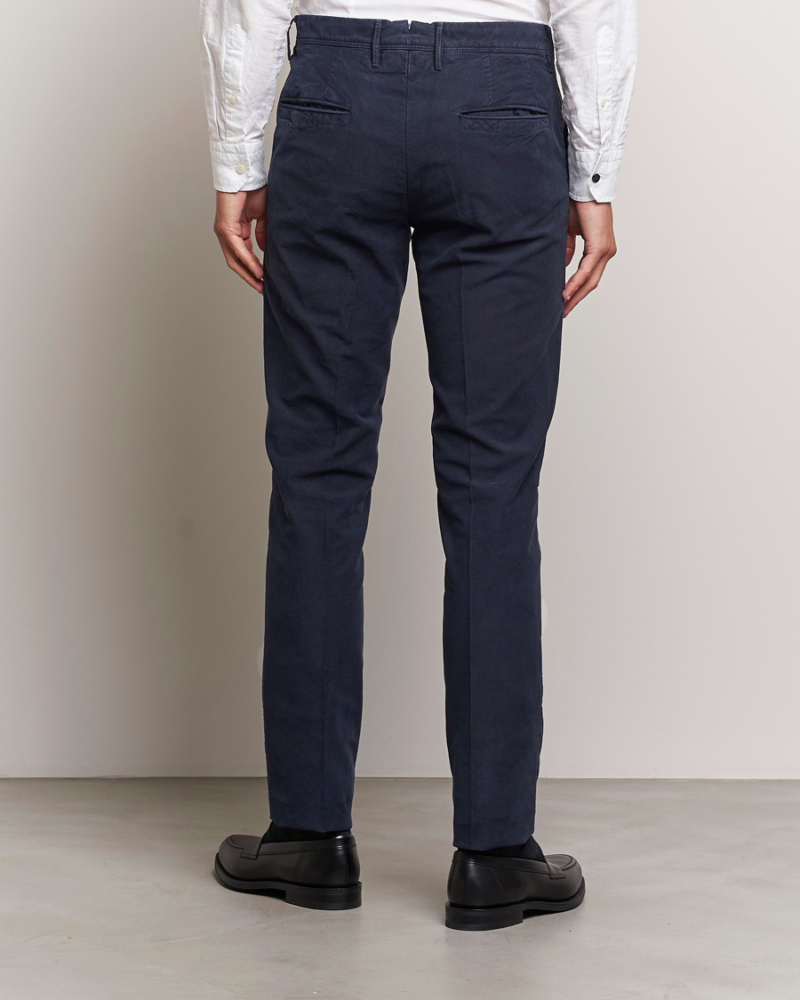 Men | Trousers | Incotex | Slim Fit Garment Dyed Slacks Navy