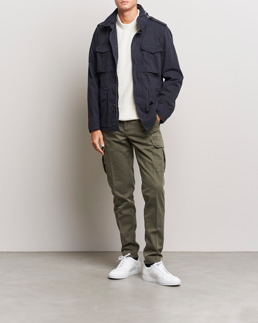 Men | Trousers | Incotex | Slim Fit Cargo Pants Military