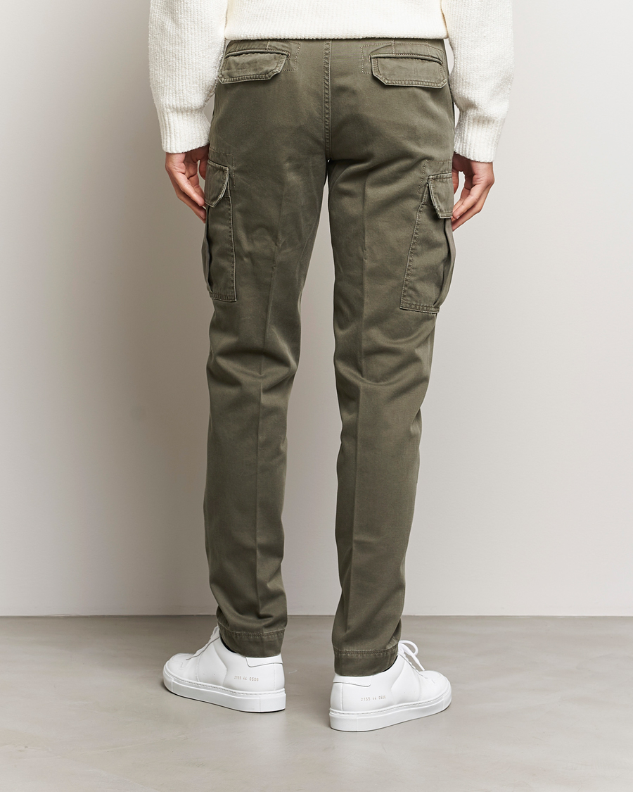 Men | Trousers | Incotex | Slim Fit Cargo Pants Military
