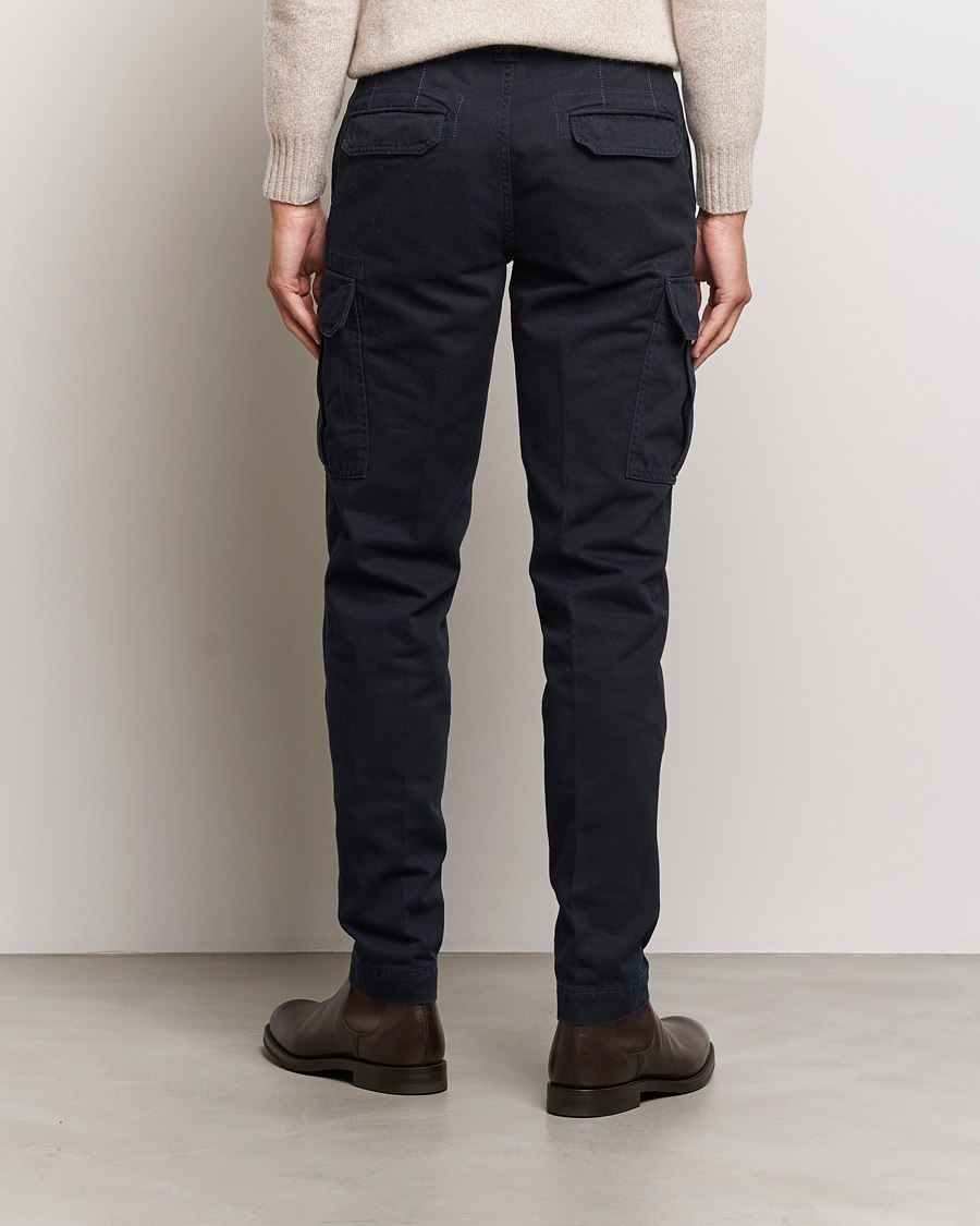 Men | Trousers | Incotex | Slim Fit Cargo Pants Navy
