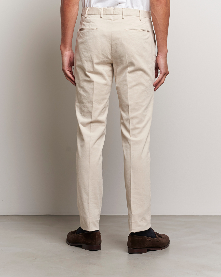 Men | Trousers | Incotex | Slim Fit Cotton Stretch Chinos Off White