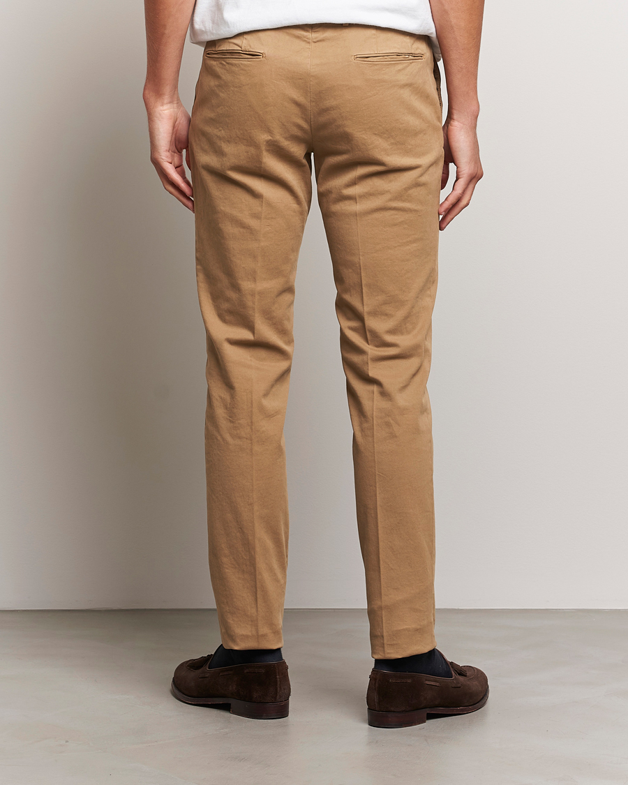 Men | Trousers | Incotex | Slim Fit Cotton Stretch Chinos Beige
