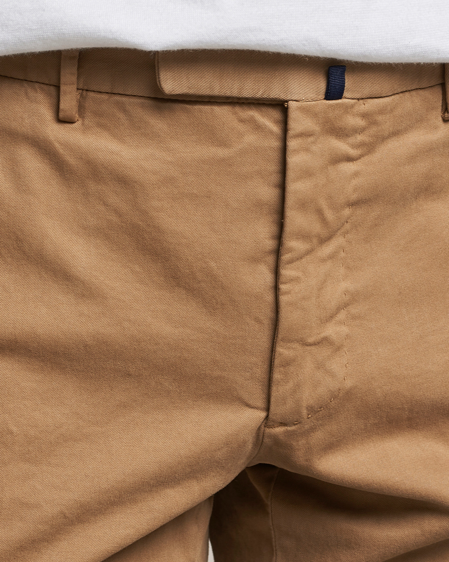 Men | Trousers | Incotex | Slim Fit Cotton Stretch Chinos Beige