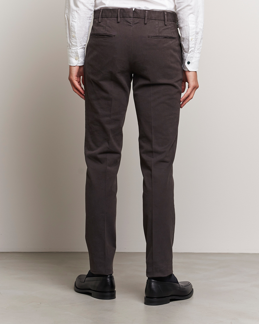 Men | Trousers | Incotex | Slim Fit Cotton Stretch Chinos Dark Brown