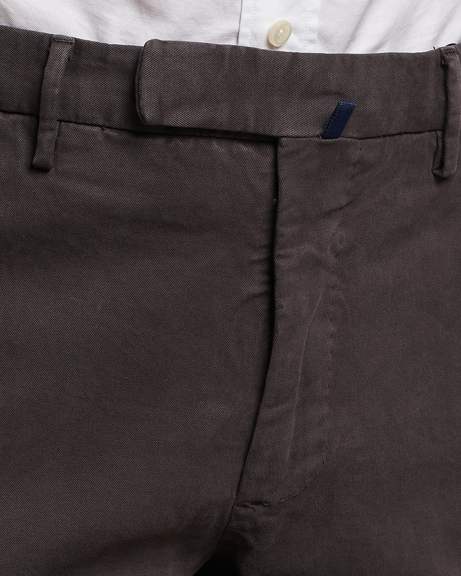 Men | Trousers | Incotex | Slim Fit Cotton Stretch Chinos Dark Brown