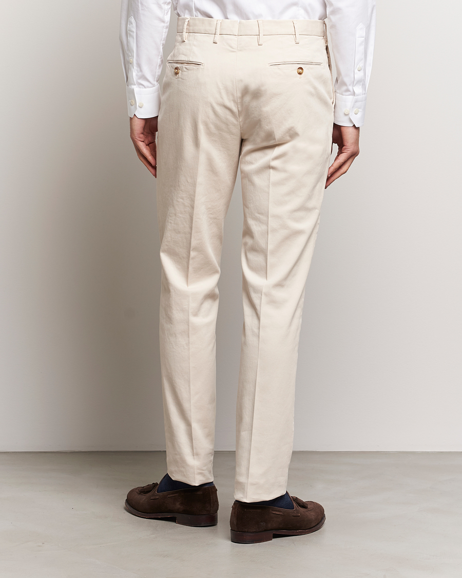 Men | Trousers | Incotex | Regular Fit Cotton Chinos Off White