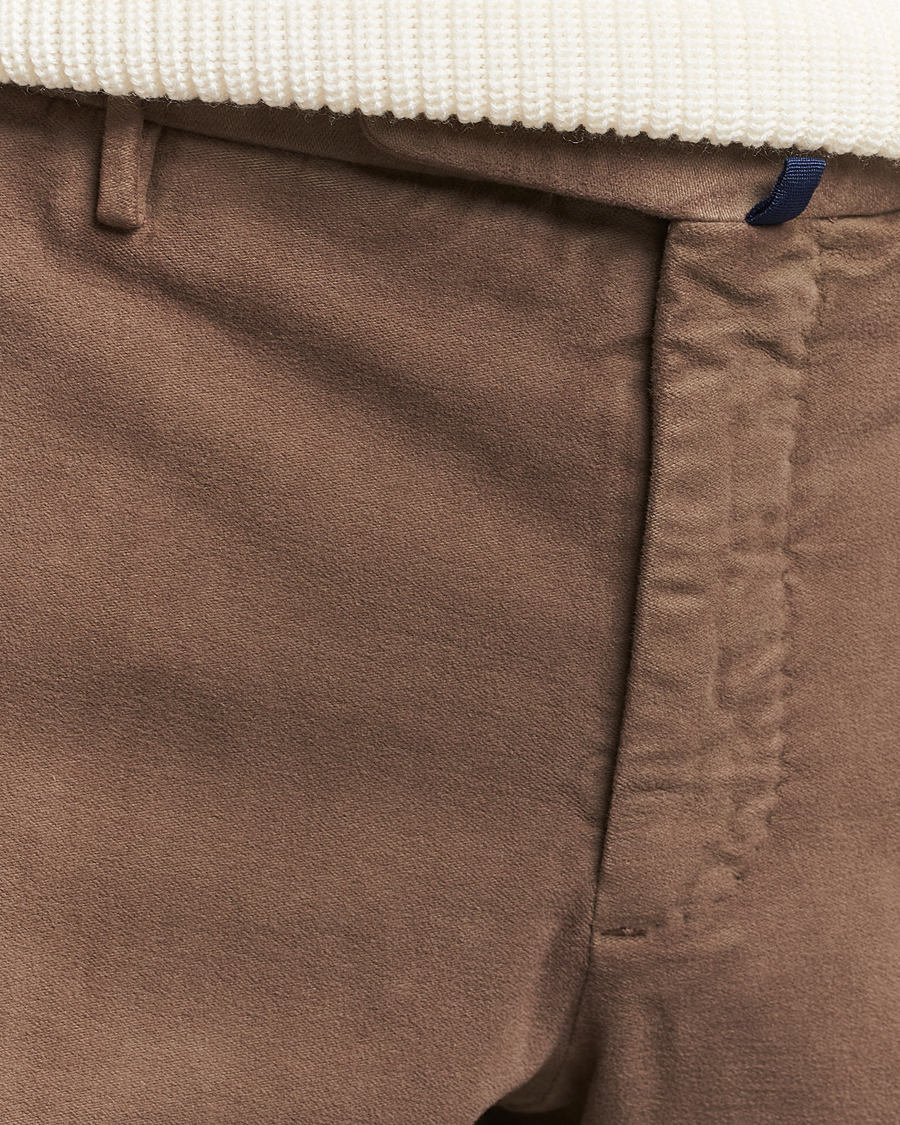 Men | Trousers | Incotex | Slim Fit Luxury Moleskine Trousers Taupe