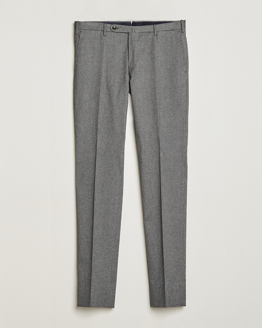 Men | Trousers | Incotex | Slim Fit Cotton Trousers Grey Melange