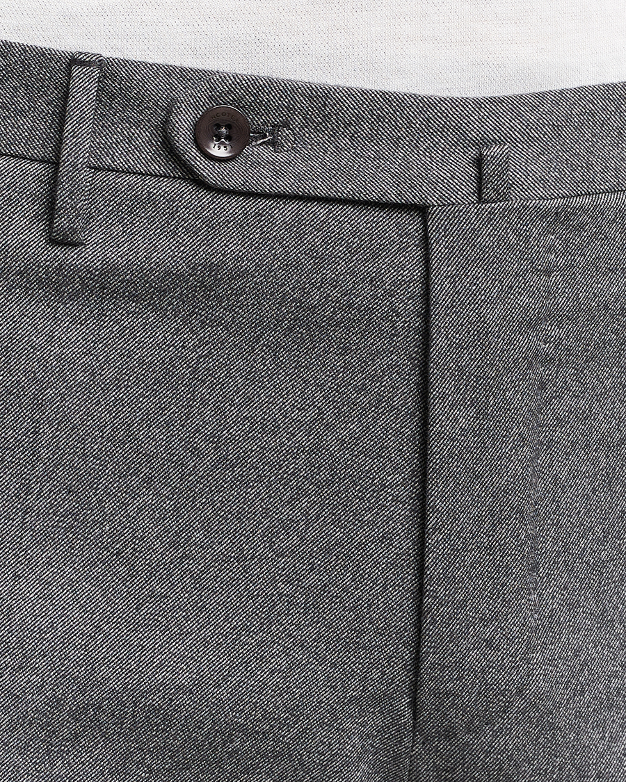 Men | Trousers | Incotex | Slim Fit Cotton Trousers Grey Melange