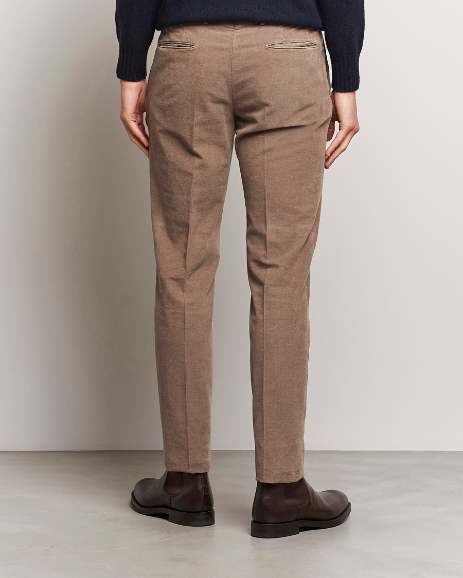 Men | Trousers | Incotex | Slim Fit Soft Corduroy Trousers Taupe