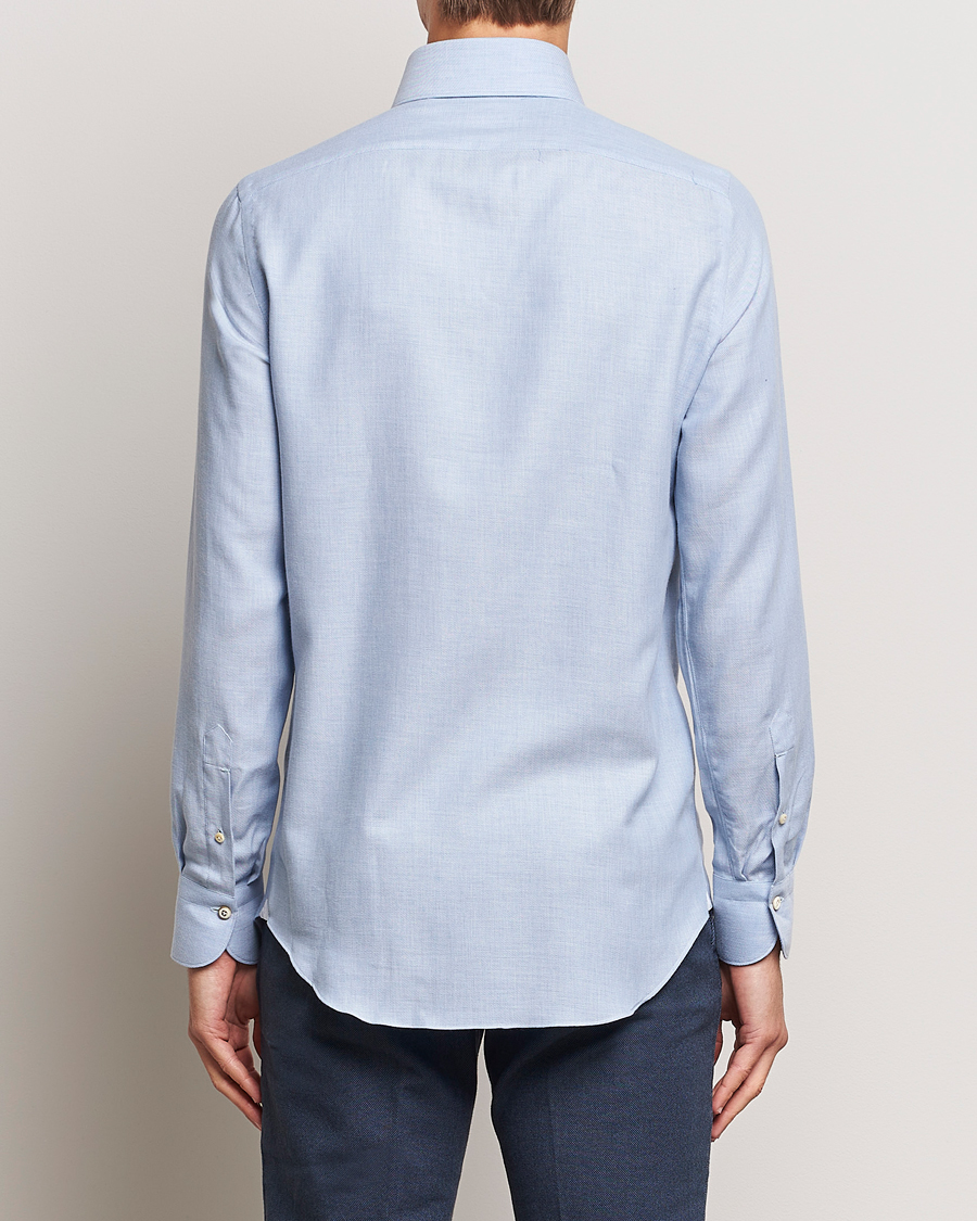Men | Shirts | Finamore Napoli | Milano Slim Cashmere BD Shirt Light Blue