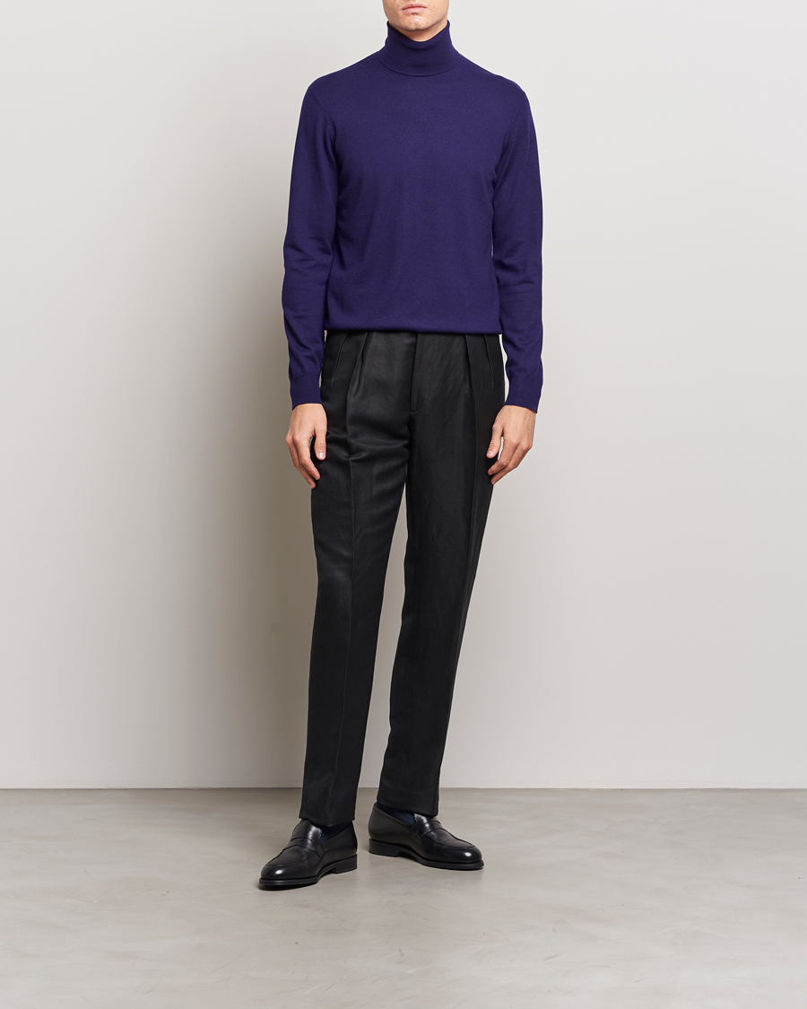 Men | Sweaters & Knitwear | Ralph Lauren Purple Label | Cashmere Jersey Rollneck Purple