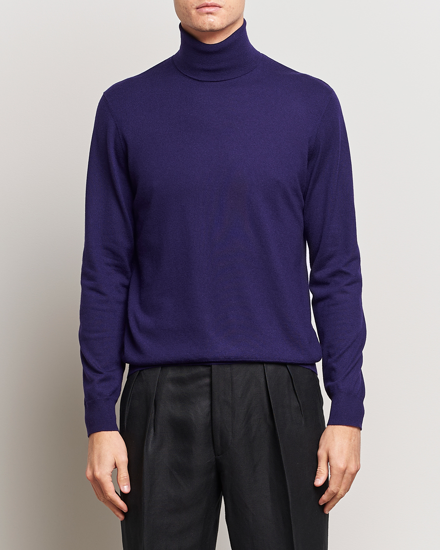 Men | Sweaters & Knitwear | Ralph Lauren Purple Label | Cashmere Jersey Rollneck Purple