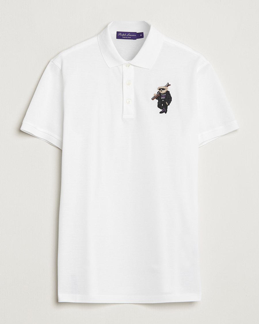 Ralph Lauren Purple Label Ski Bear Polo White at CareOfCarl.com