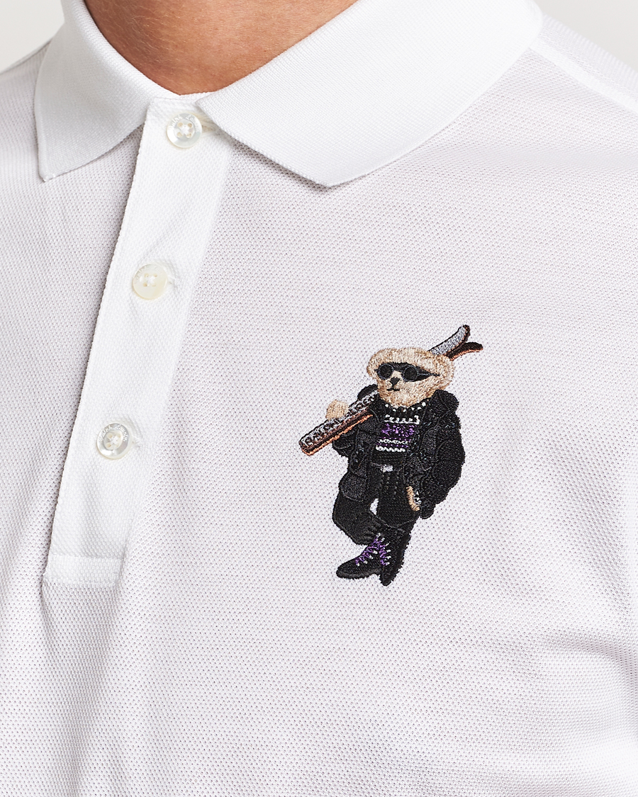 Men | Polo Shirts | Ralph Lauren Purple Label | Ski Bear Polo White