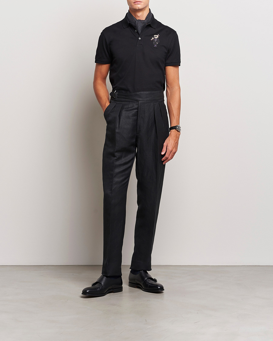 Men | Polo Shirts | Ralph Lauren Purple Label | Ski Bear Polo Black