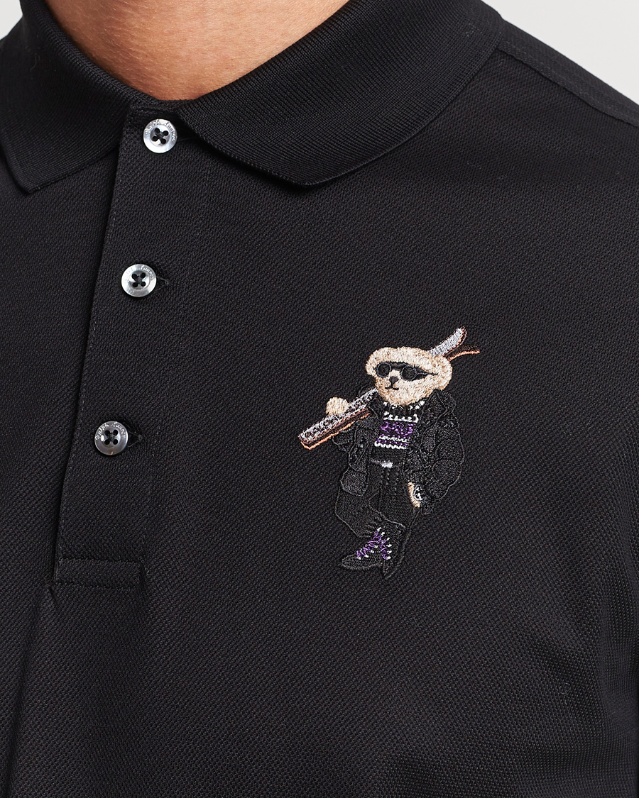 Men | Polo Shirts | Ralph Lauren Purple Label | Ski Bear Polo Black