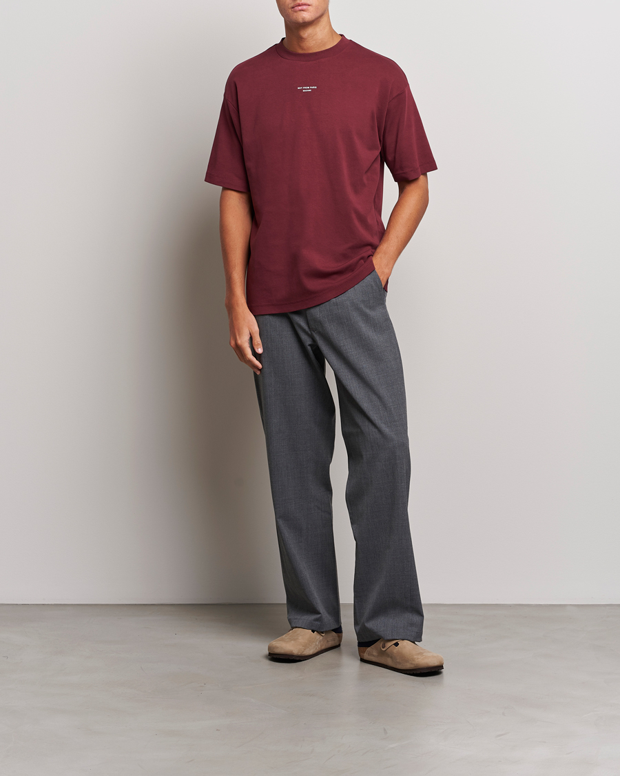 Men | T-Shirts | Drôle de Monsieur | Classic NFPM T-Shirt Wine