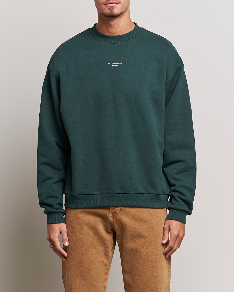 Men | Sweaters & Knitwear | Drôle de Monsieur | Classic NFPM Sweatshirt Dark Green