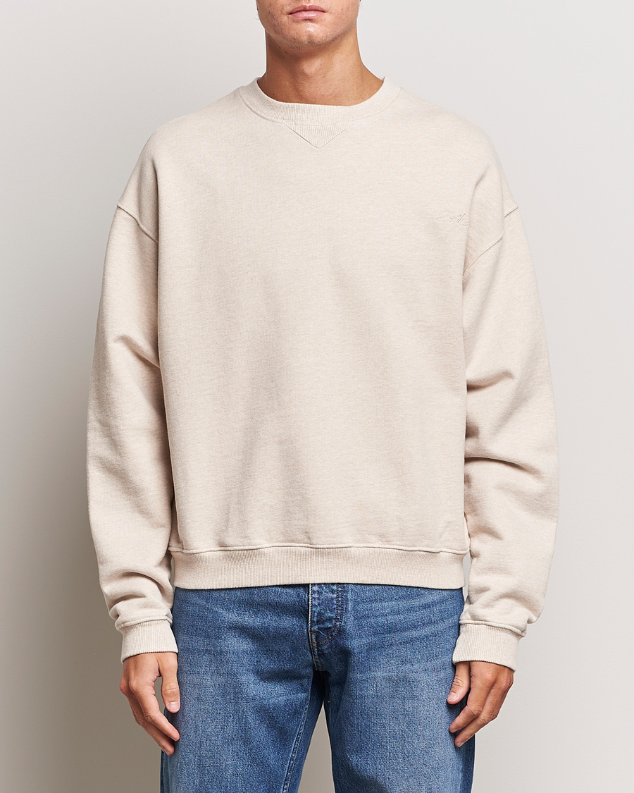 Men | Sweaters & Knitwear | Drôle de Monsieur | Signature Sweatshirt Beige